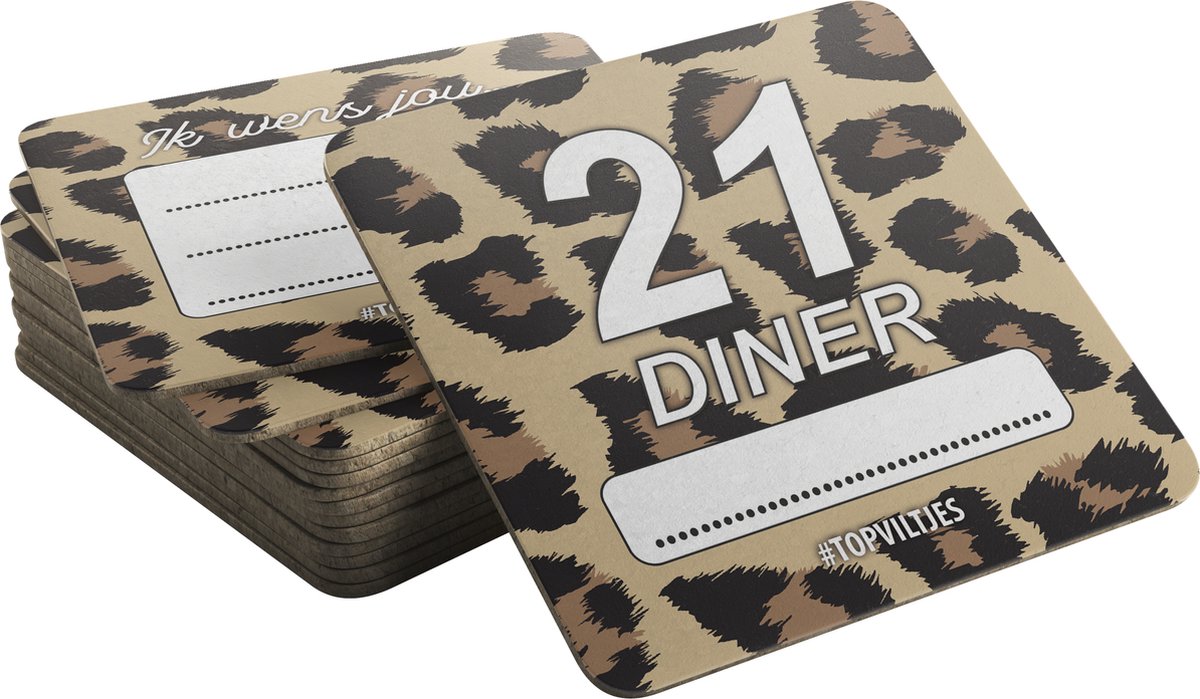 Bierviltjes 21-Diner | Panter / Jungle (20 stuks)